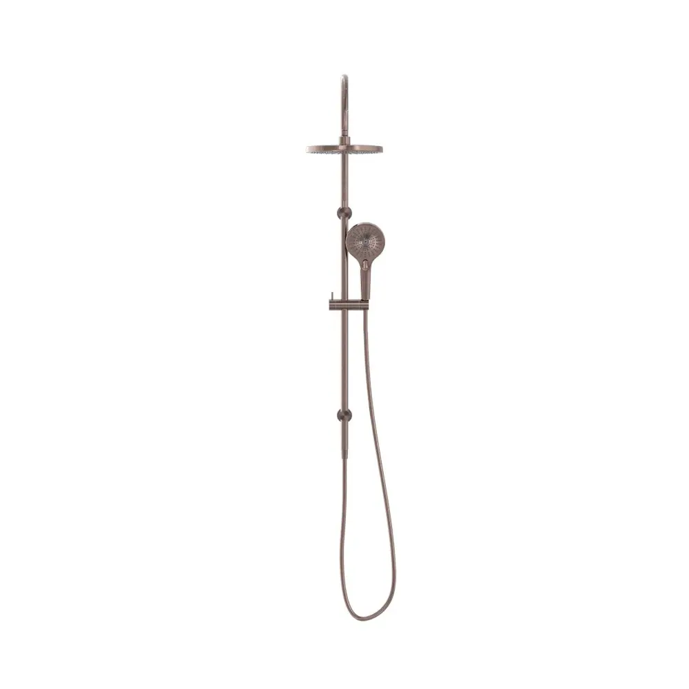 Nero Mecca Twin Shower With Shower Brushed Bronze NR221905eBZ