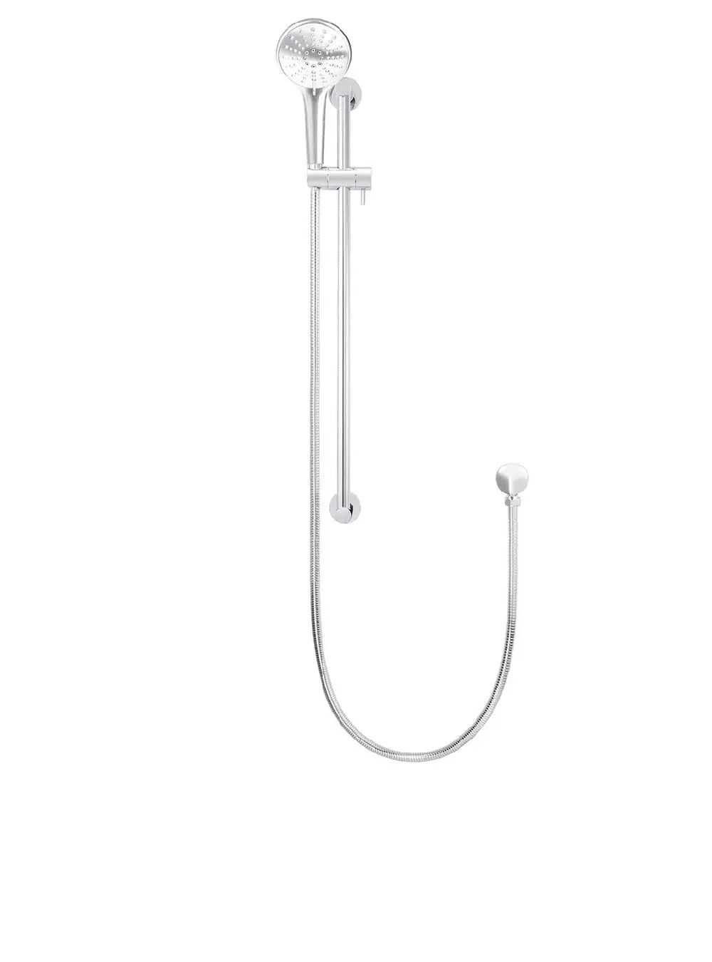 Meir Round Hand Shower on Rail Column Chrome MZ0402-C