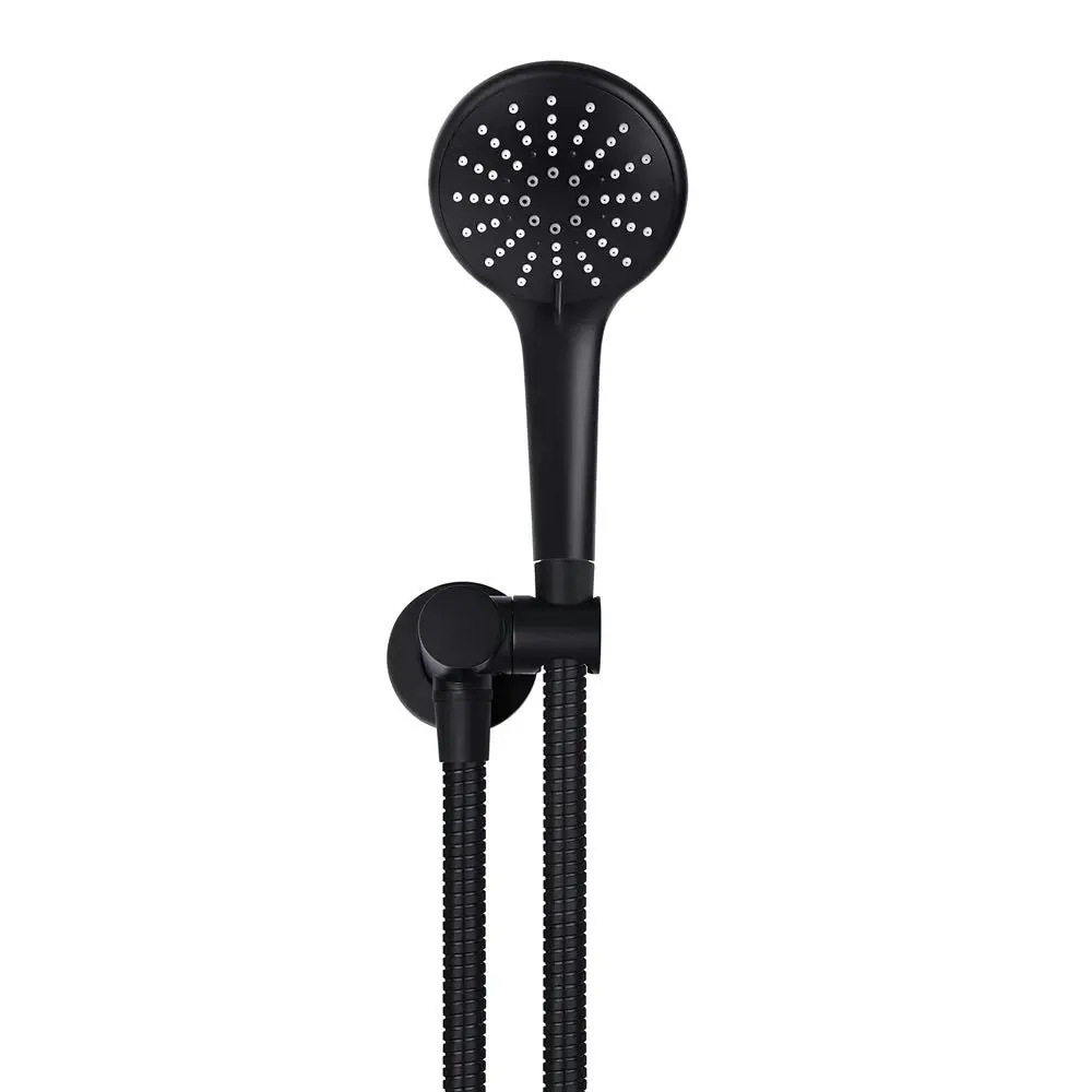 Meir Round Hand Shower on Swivel Bracket Matte Black MZ06