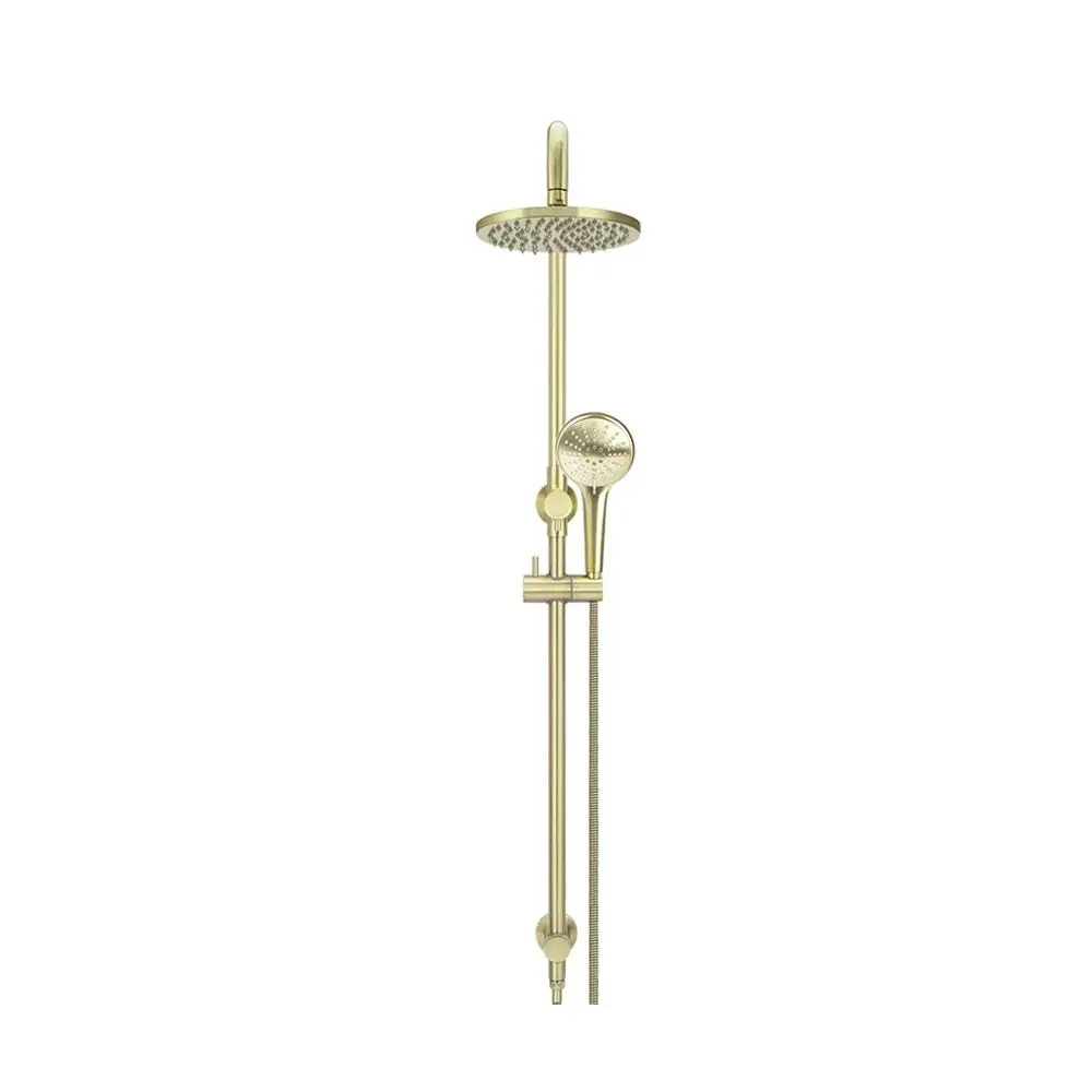 Meir Round Combination Shower Rail 200mm Rose, Three Function Hand Shower Tiger Bronze MZ0704-PVDBB