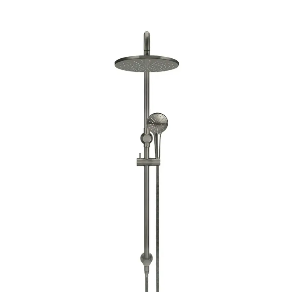 Meir Round Combination Shower Rail 300mm Rose, Three Function Hand Shower Shadow MZ0706-PVDGM