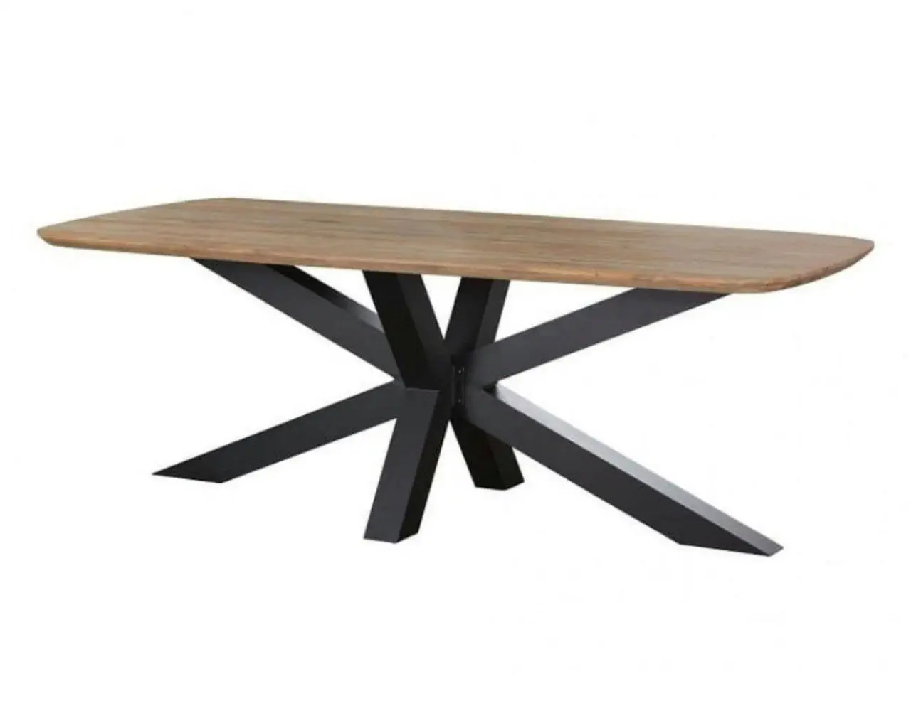 Jakarta Teak 220cm Cross Leg Table (Black)