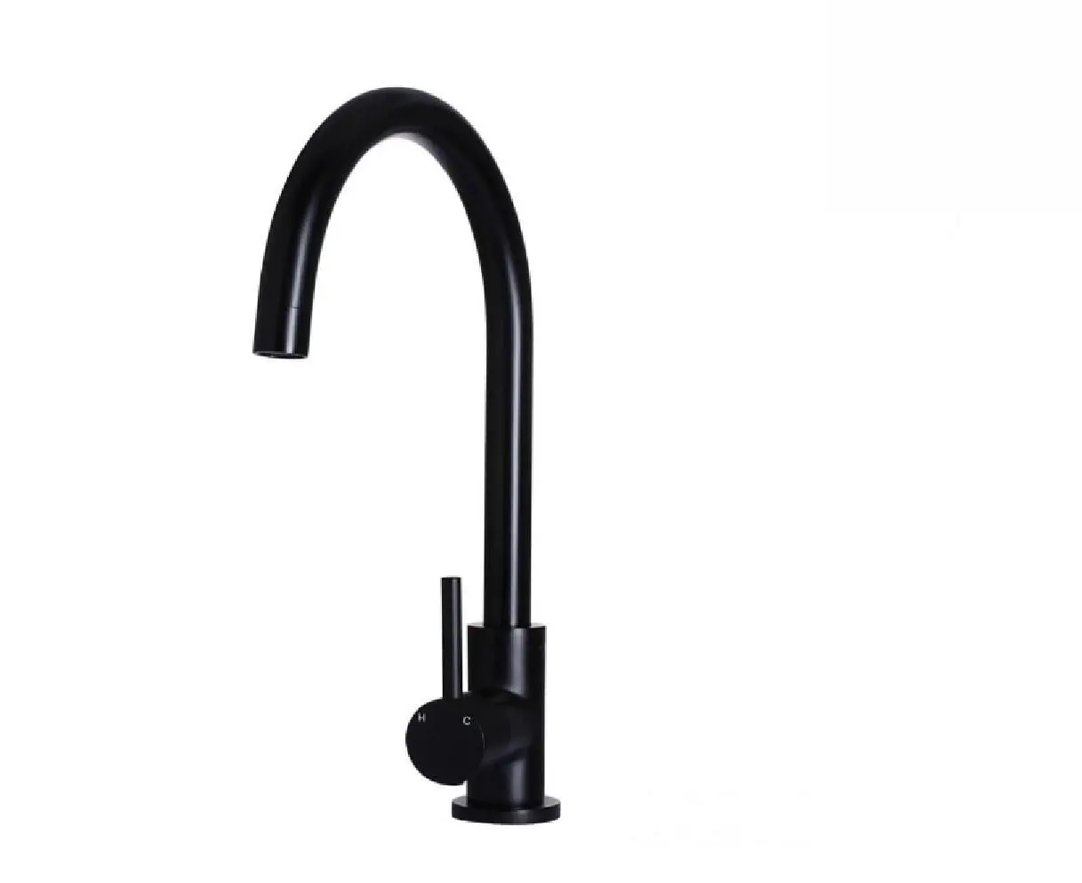 Meir Kitchen Mixer Round Matte Black MK03