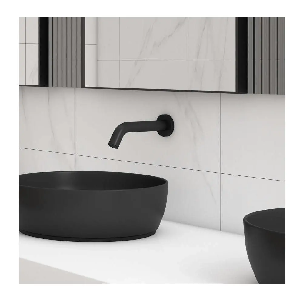 Oliveri Venice Wall Mounted Sensor Tap Matte Black VE401MB