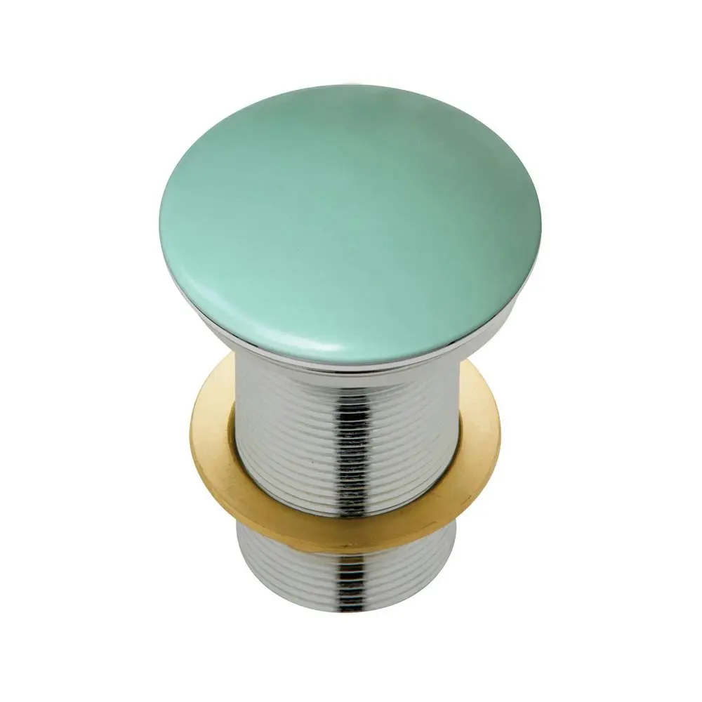 Fienza Pop up waste Ceramic Dome Basin 32mm No Overflow Matte Green WAS59GR