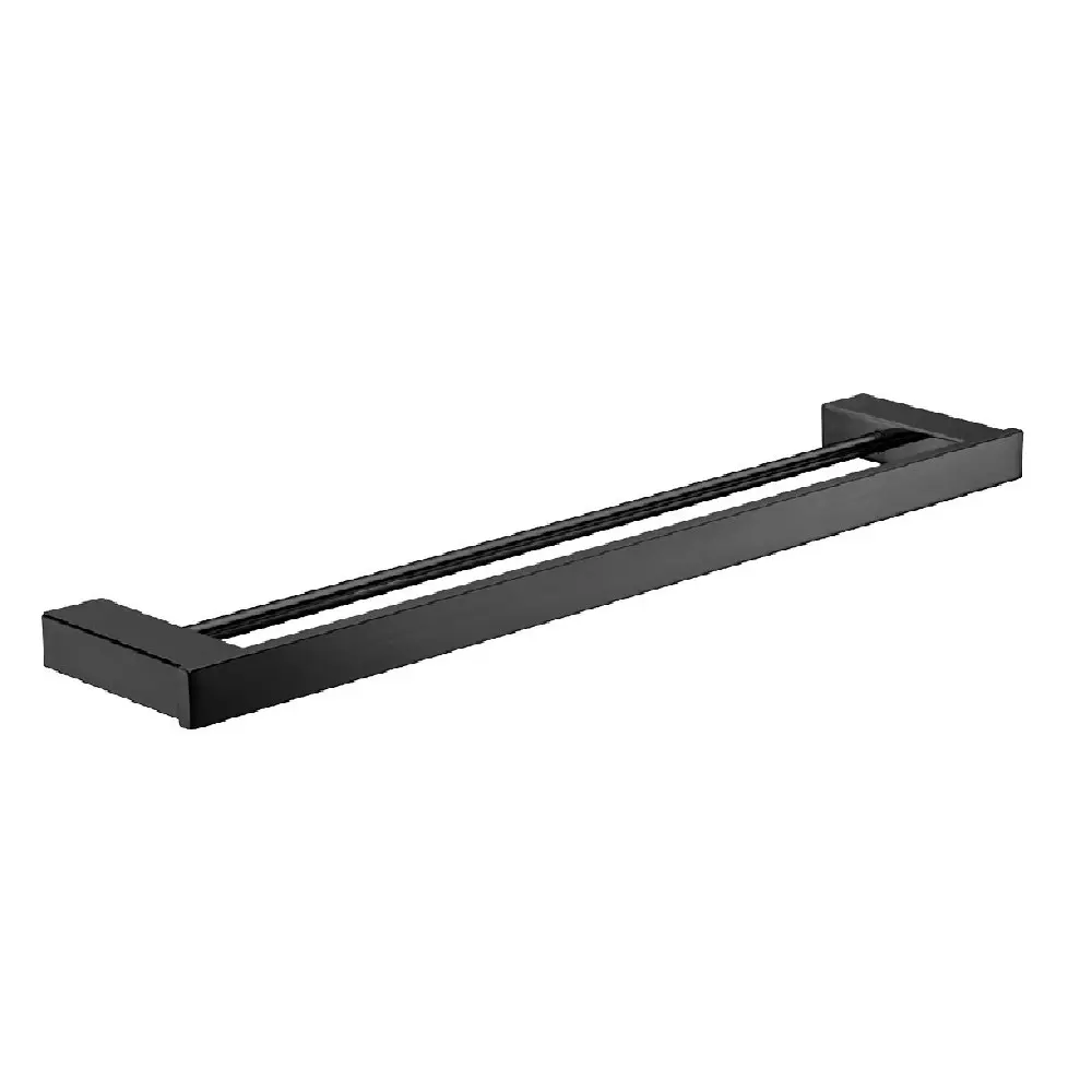 Fienza Koko Double Towel Rail 610mm Matte Black 85008610