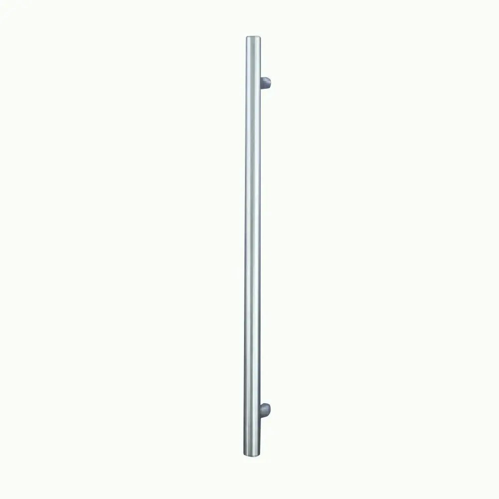 Radiant Vertical Round Single Bar Heated Brushed Satin BRU-VTR-950