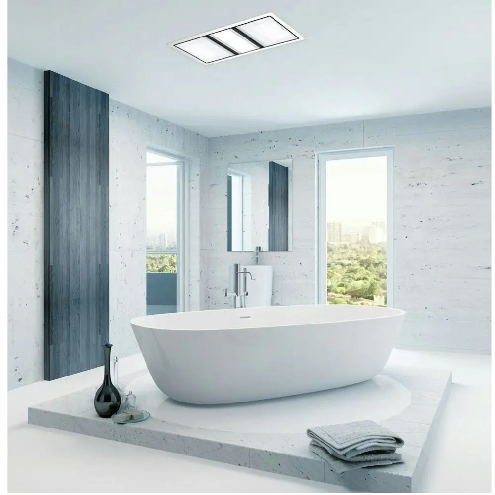 IXL Bathroom Lighting Premium Tastic Luminate Dual Heater, Fan & Light White Fascia 32411