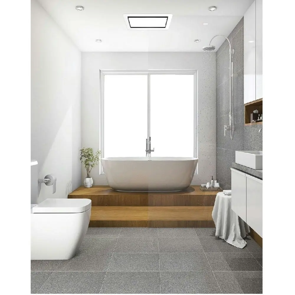 IXL Bathroom Lighting Premium Tastic Luminate Vent and Light Module Silver Fascia 34402