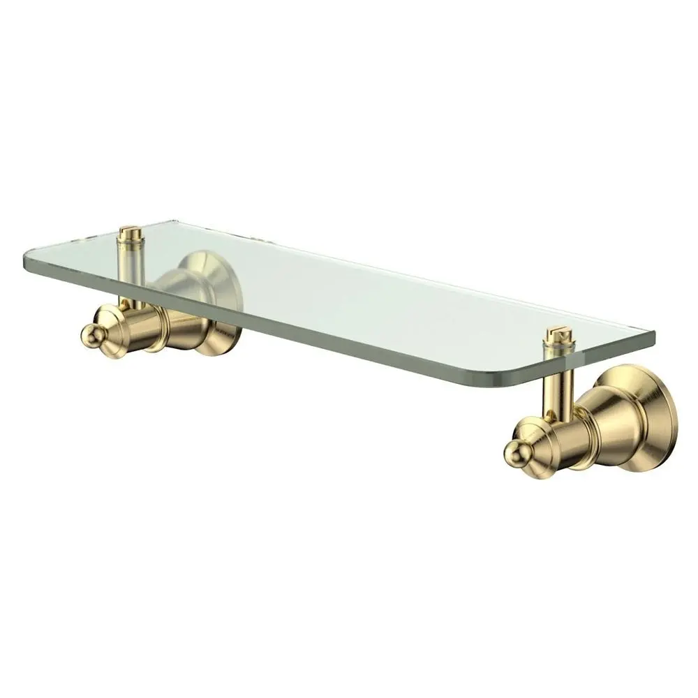 Fienza Lillian Glass Shelf Urban Brass 81007UB