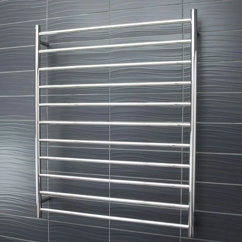 Radiant Polished 900 x 1100mm Round Heated Towel Rail (Right Wiring) RTR05RIGHT