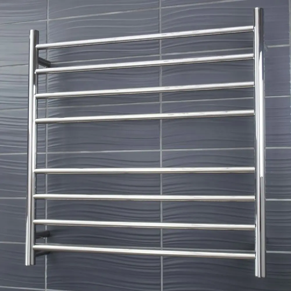 Radiant Polished 750 x 750mm Round Heated Towel Rail (Left Wiring) RTR06LEFT