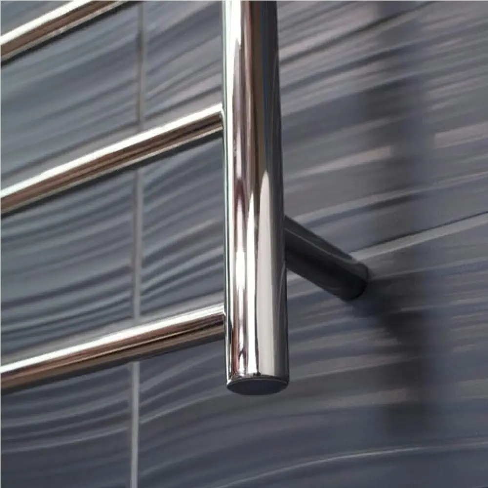 Radiant Polished 500 x 830mm Round Non Heated Towel Rail LTR01-500