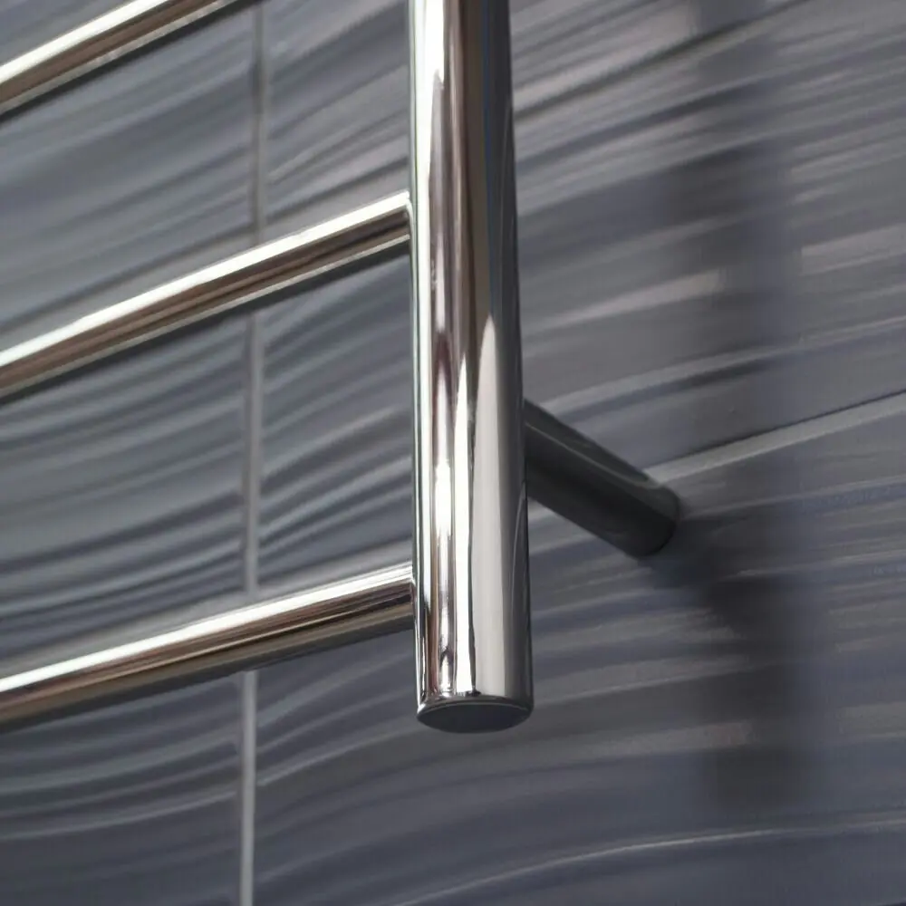 Radiant Polished 600 x 830mm Round Non Heated Towel Rail LTR01-600