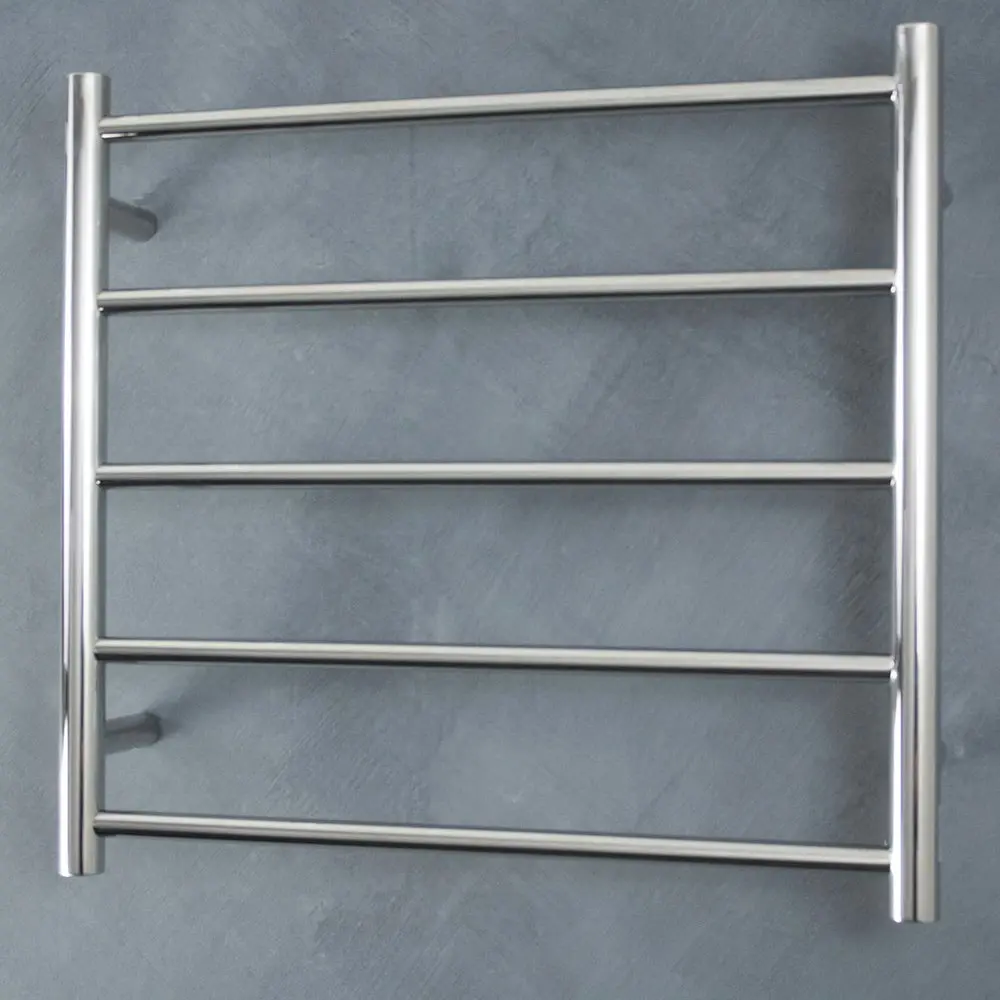 Radiant Polished 600 x 500mm Round Non Heated Towel Rail LTR03-600