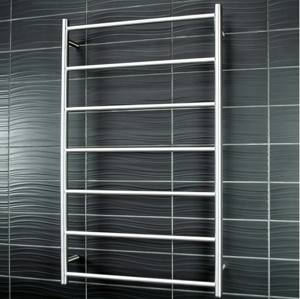 Radiant Brushed 700 x 1130mm Round Non Heated Towel Rail BRU-LTR02-700