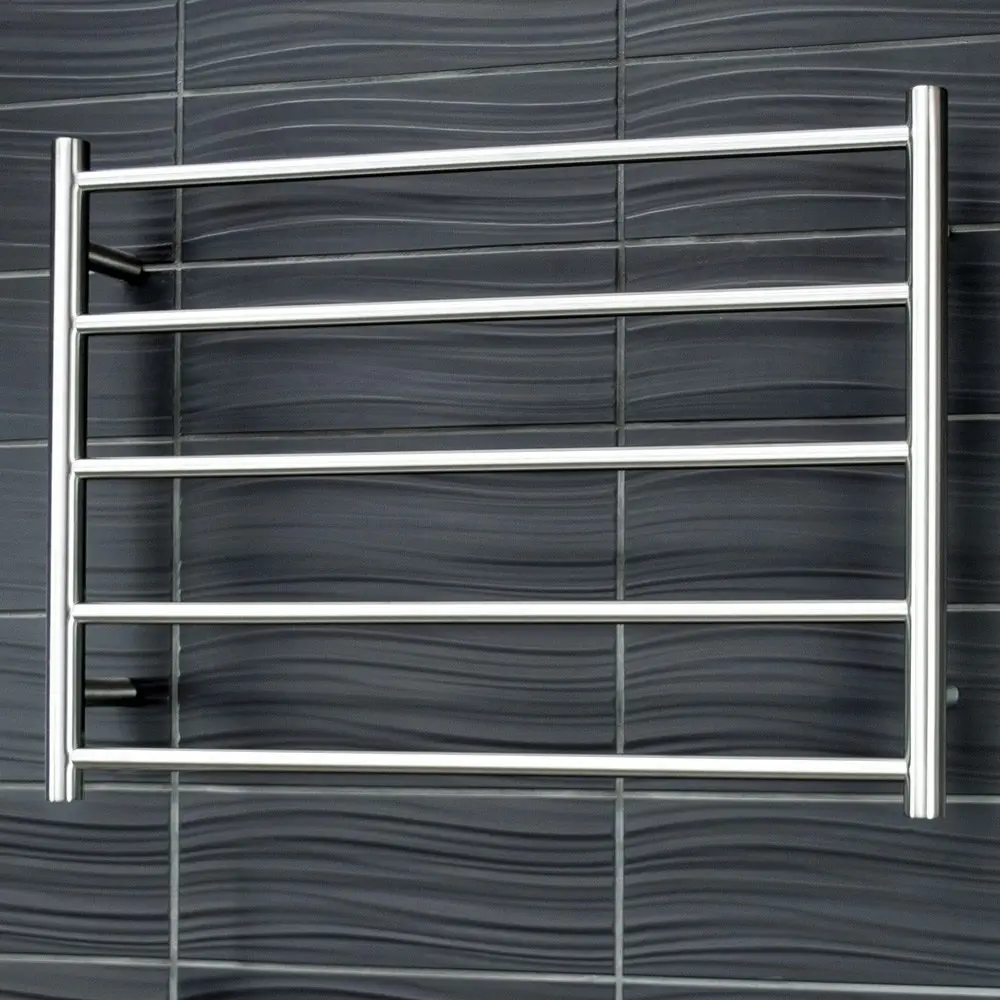 Radiant Brushed 750 X 550mm Round Non Heated Towel Rail BRU-LTR03-750