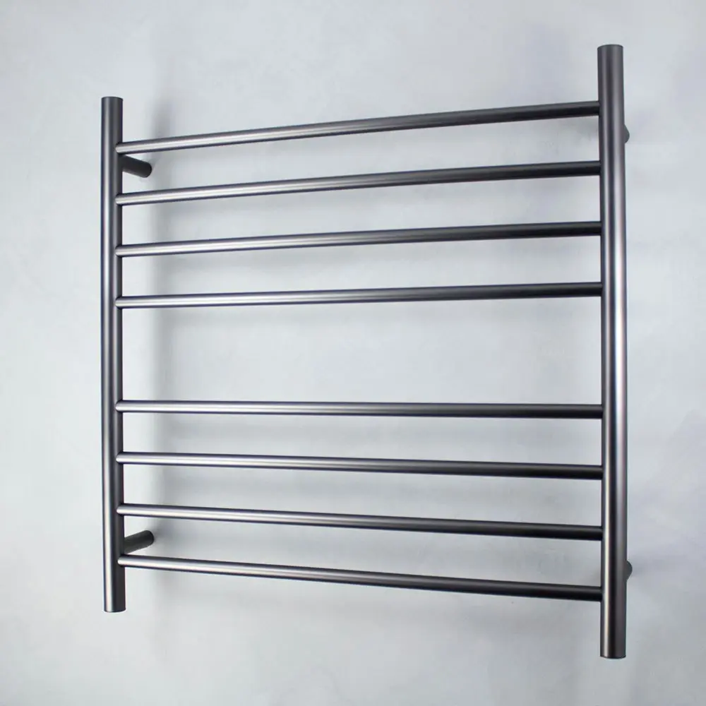 Radiant Gun Metal Grey 750 x 750mm Round Heated Towel Rail (Right Wiring) GMG-RTR06RIGHT