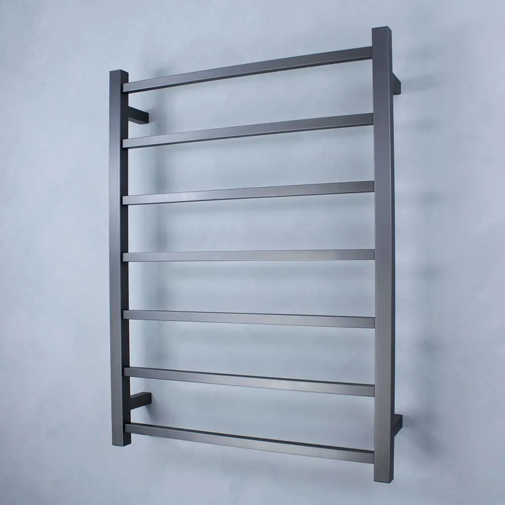 Radiant Gun Metal Grey 600 x 800mm Square Heated Towel Rail (Left Wiring) GMG-STR01LEFT