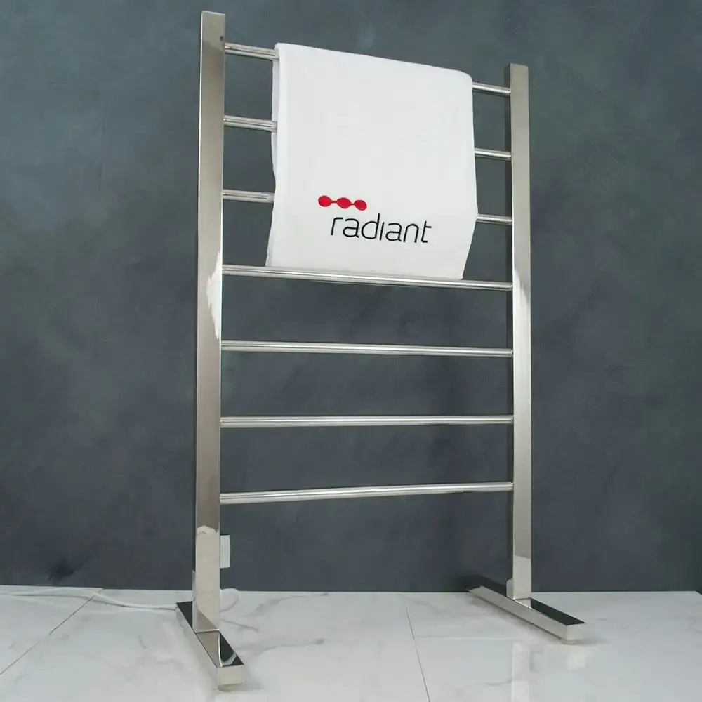 Radiant Polished 600 x 1000mm Free Standing Heated Towel Rail  FSTR01