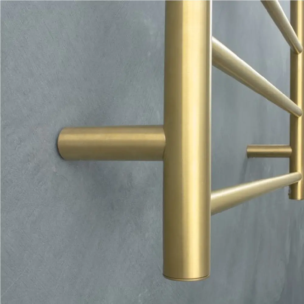 Radiant Gloss Bronze 750 x 550mm Round Heated Towel Rail (Left Wiring) GB-RTR03LEFT