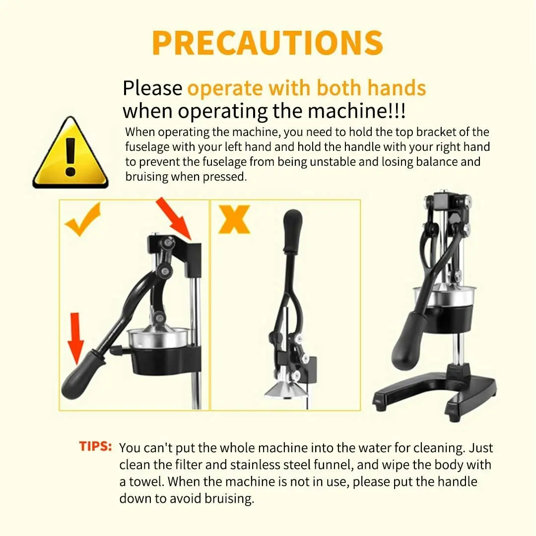 Soga 2x Commercial Manual Juicer Hand Press Juice Extractor Squeezer