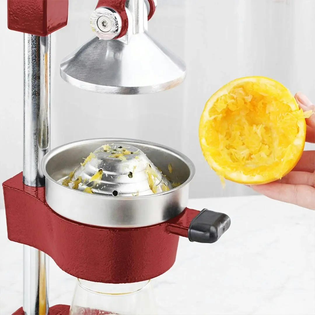 Soga Commercial Manual Juicer Hand Press Juice Extractor Squeezer Orange Citrus Red