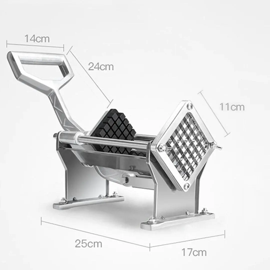 Soga Stainless Steel Potato Cutter Commercial-Grade French Fry and Fruit/Vegetable Slicer with 3 Blades