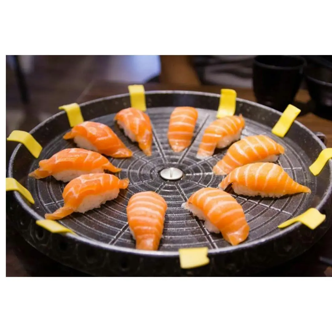 Soga Portable Korean BBQ Butane Gas Stove Stone Grill Plate Non Stick Coated Round