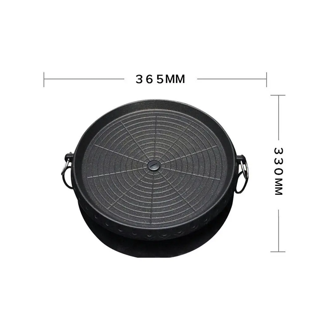 Soga Portable Korean BBQ Butane Gas Stove Stone Grill Plate Non Stick Coated Round