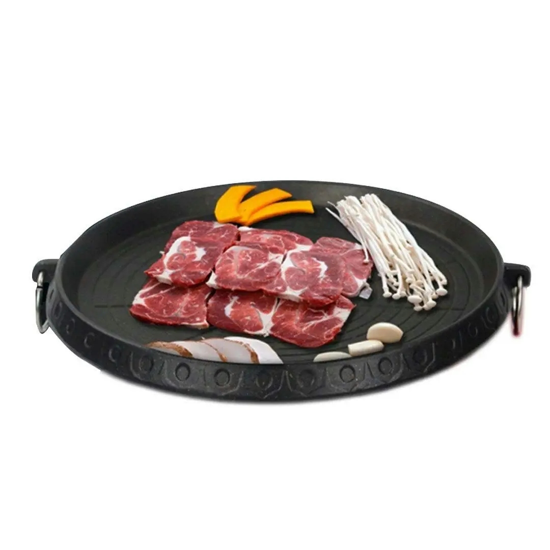 Soga Portable Korean BBQ Butane Gas Stove Stone Grill Plate Non Stick Coated Round