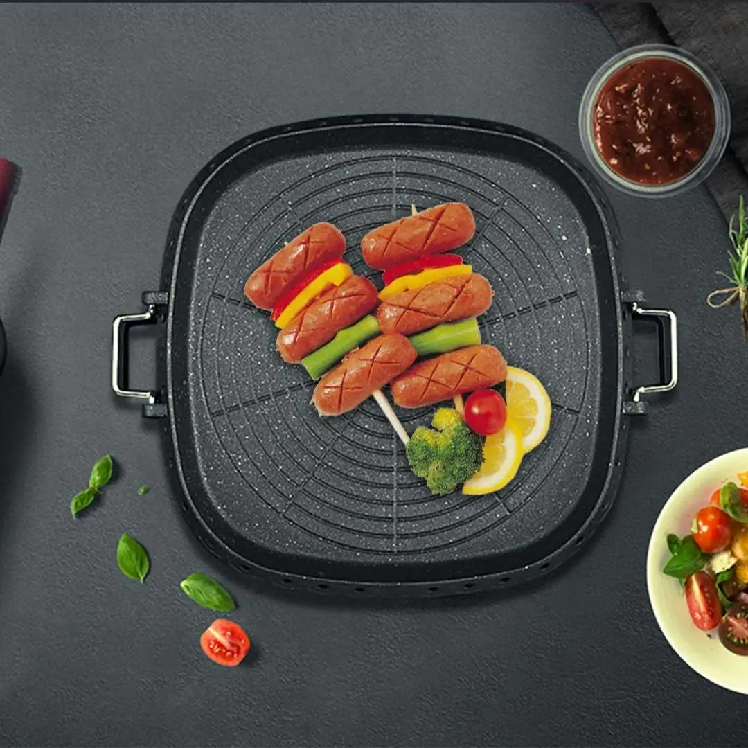 Soga Portable Korean BBQ Butane Gas Stove Stone Grill Plate Non Stick Coated Square