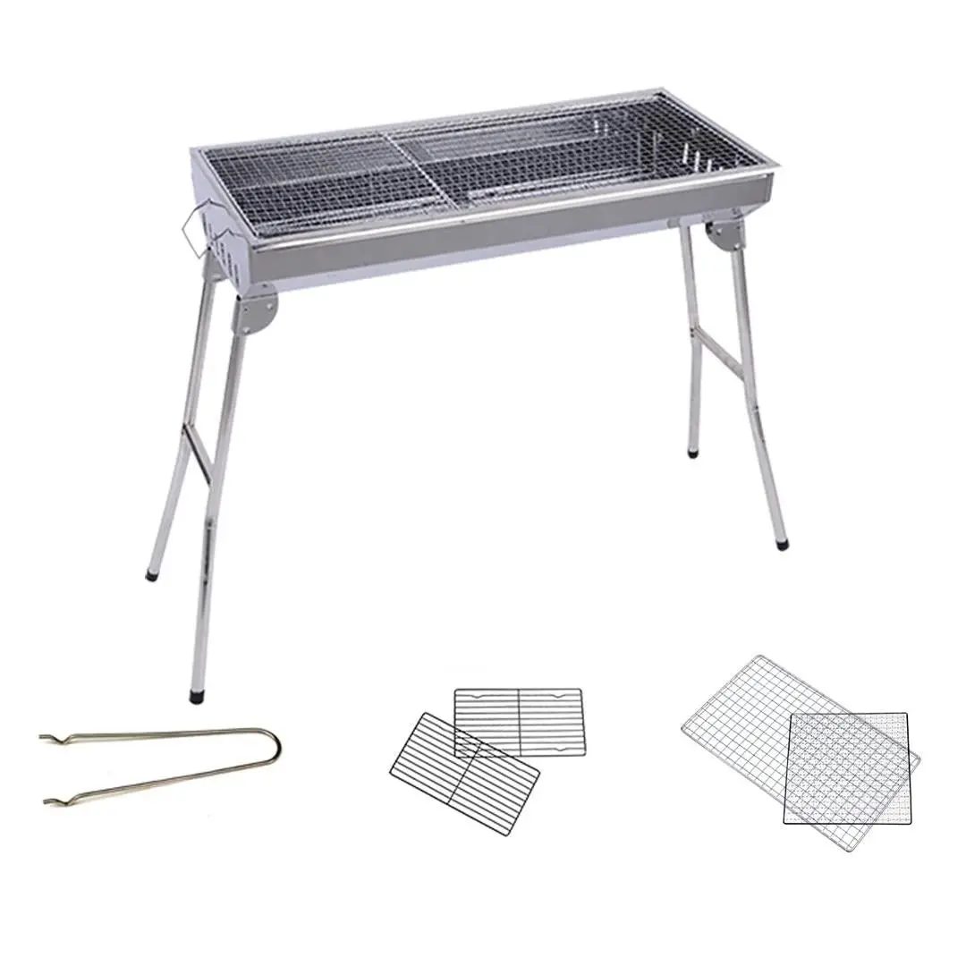 Soga Skewers Grill Portable Stainless Steel Charcoal BBQ Outdoor 6-8 Persons