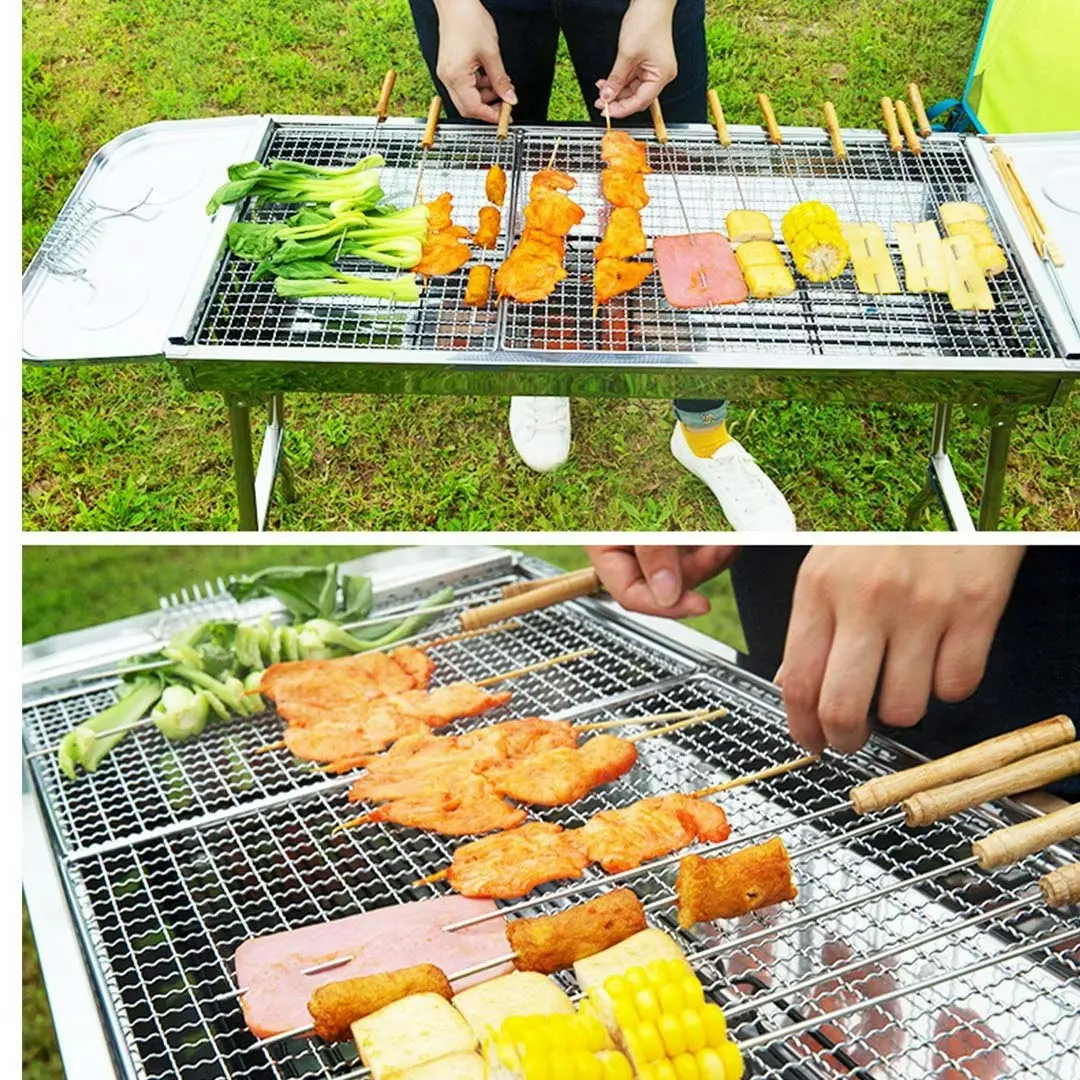 Soga Skewers Grill Portable Stainless Steel Charcoal BBQ Outdoor 6-8 Persons