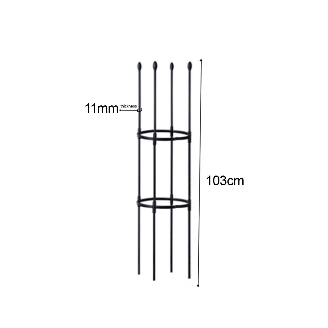 Soga 103cm 4-Bar Plant Frame Stand Trellis Vegetable Flower Herbs Outdoor Vine Support Garden Rack with Rings