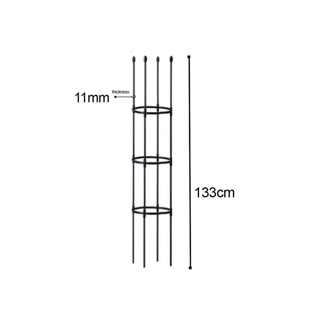 Soga 133cm 4-Bar Plant Frame Stand Trellis Vegetable Flower Herbs Outdoor Vine Support Garden Rack with Rings