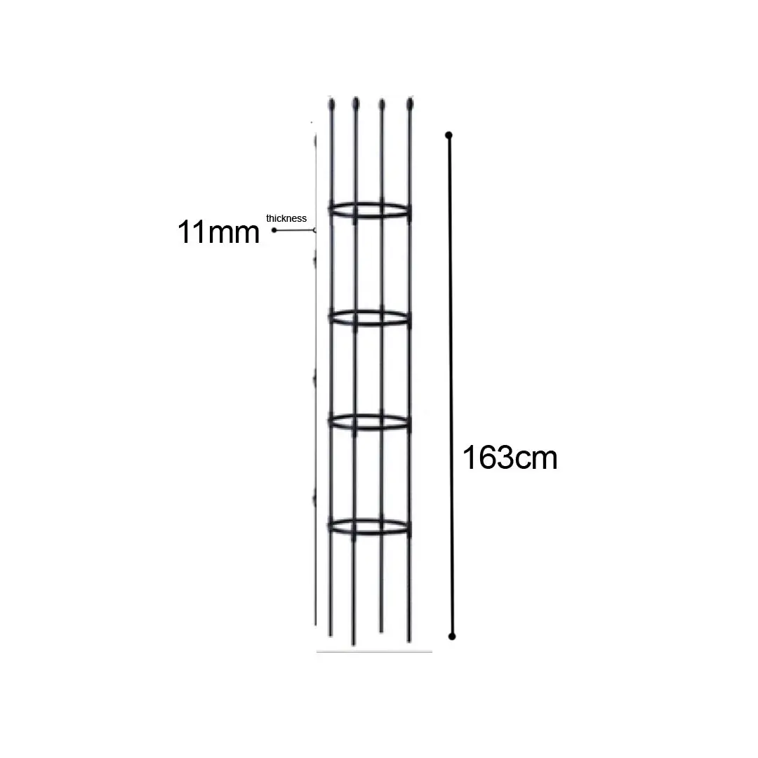 Soga 163cm 4-Bar Plant Frame Stand Trellis Vegetable Flower Herbs Outdoor Vine Support Garden Rack with Rings