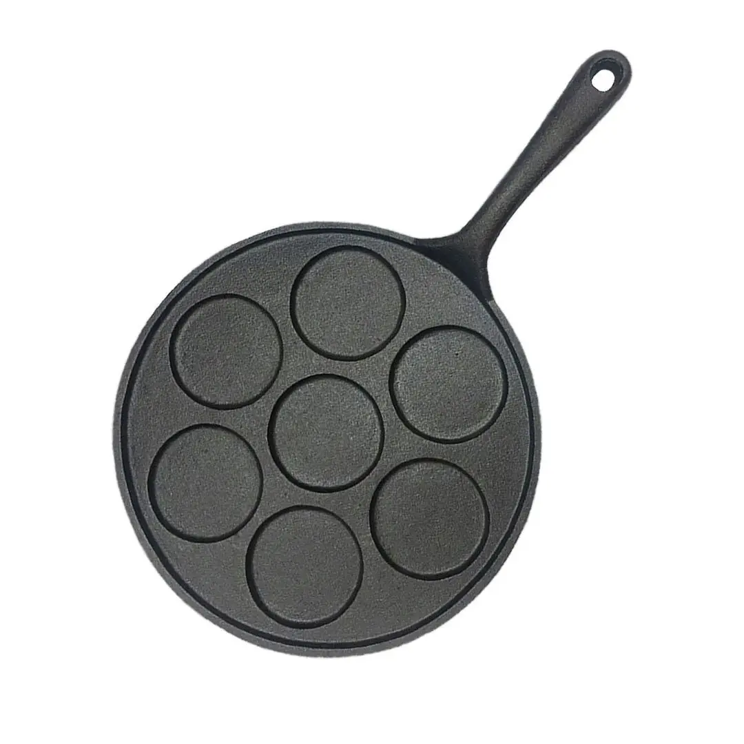 Soga 23cm Cast Iron Takoyaki Fry Pan Octopus Balls Maker 7 Hole Cavities Grill Mold