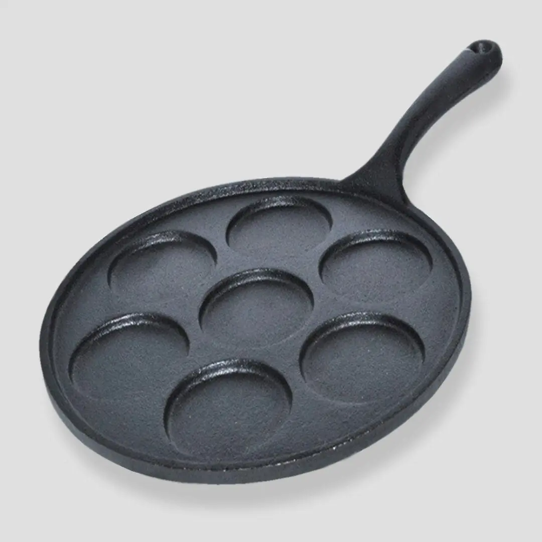 Soga 23cm Cast Iron Takoyaki Fry Pan Octopus Balls Maker 7 Hole Cavities Grill Mold