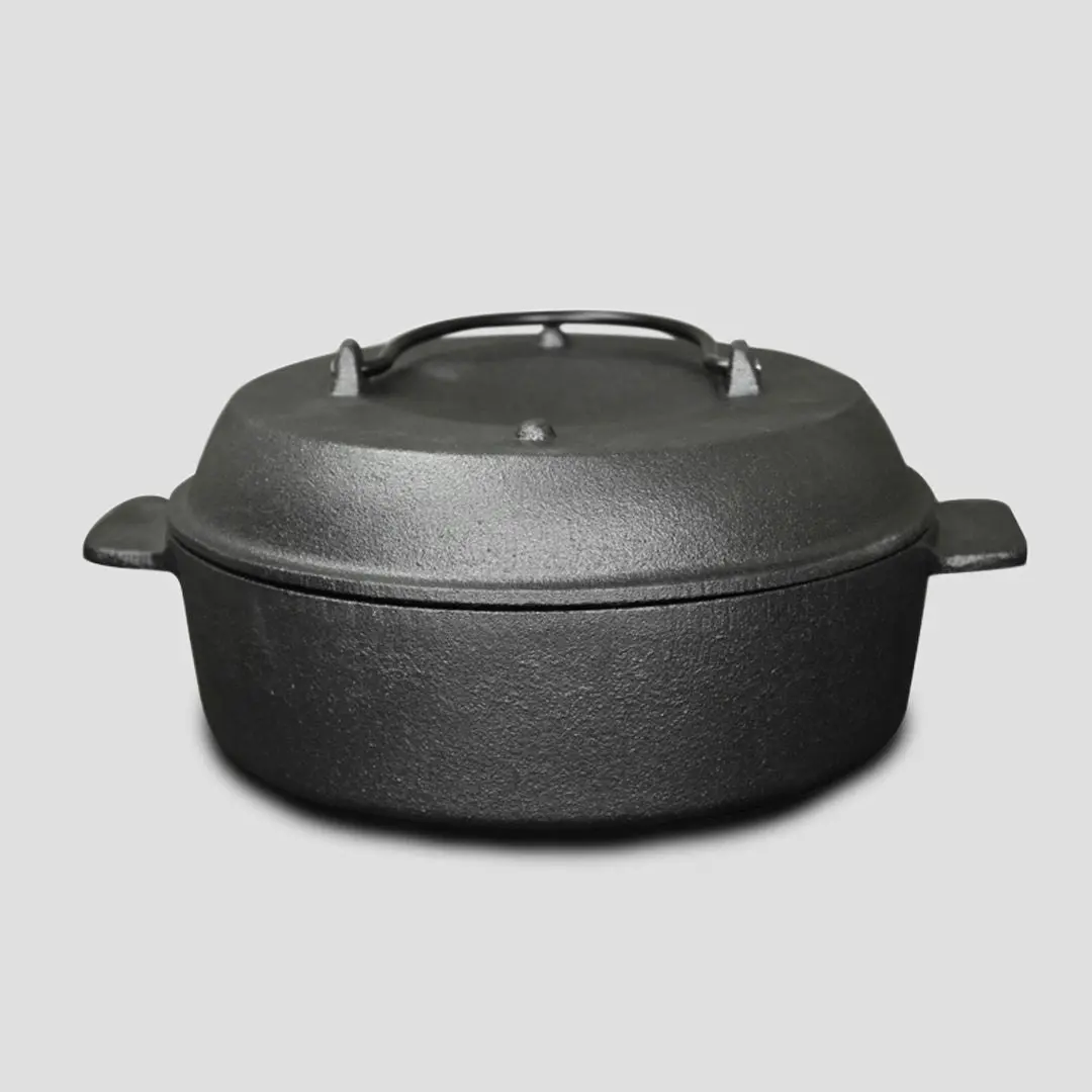 Soga 28cm Cast Iron Dutch Oven Pre-Seasoned Cast Iron Pot with Lid