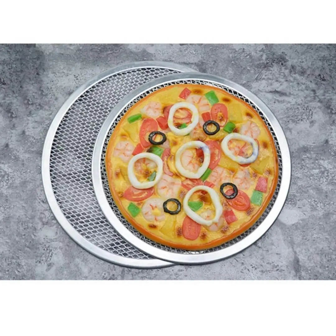 Soga 8-inch Round Seamless Aluminium Nonstick Commercial Grade Pizza Screen Baking Pan