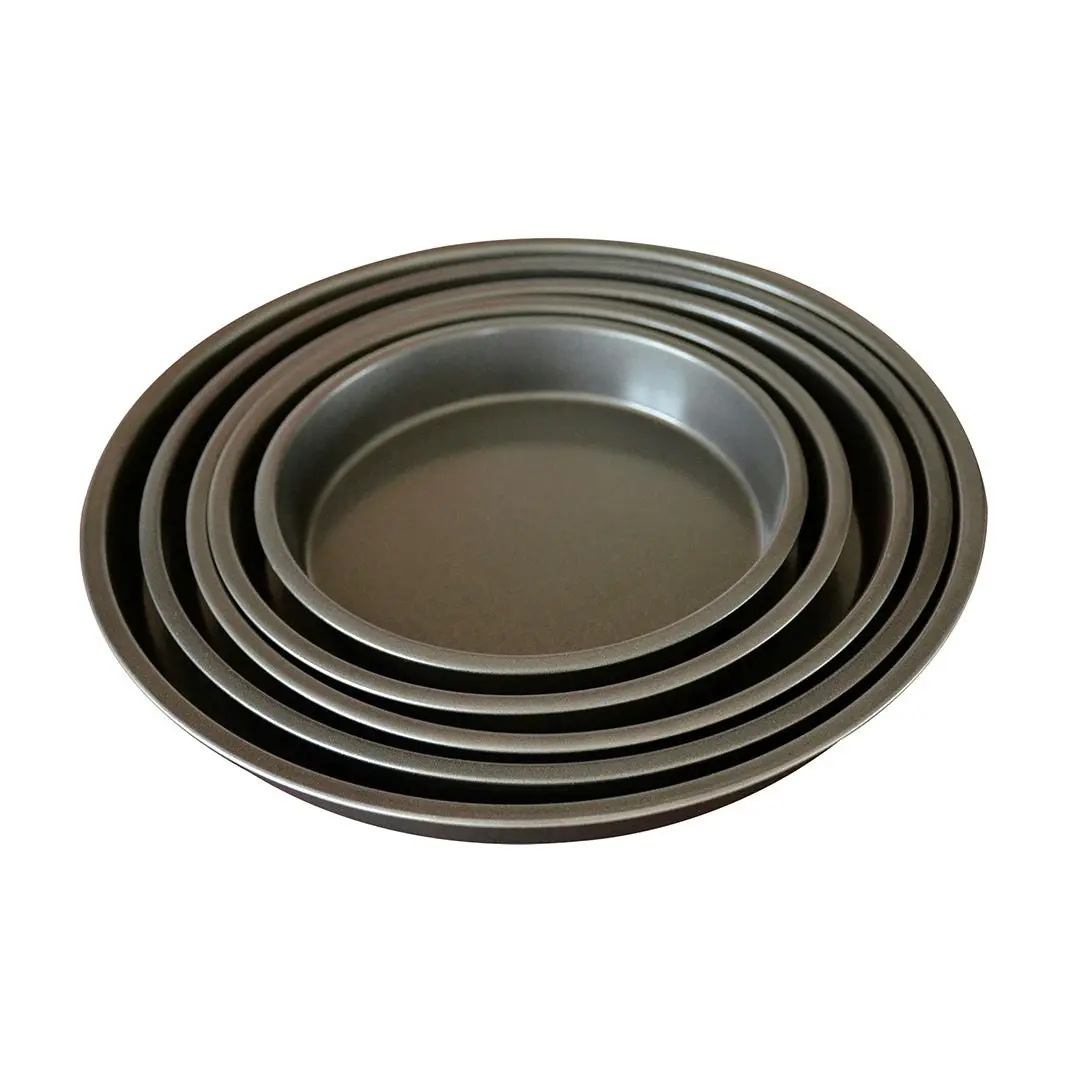 Soga 7-inch Round Black Steel Non-stick Pizza Tray Oven Baking Plate Pan