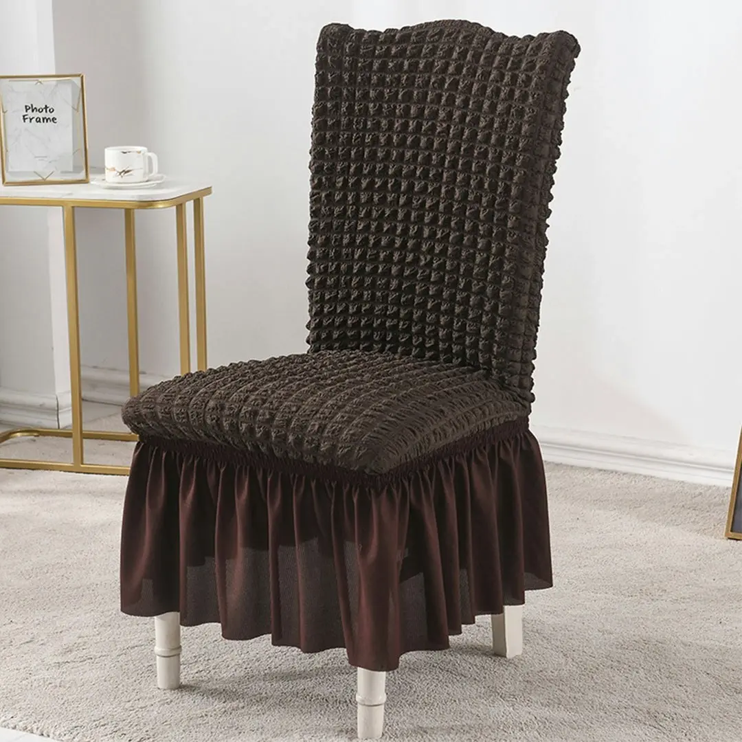 Soga Coffee Chair Cover Seat Protector with Ruffle Skirt Stretch Slipcover Wedding Party Home Decor