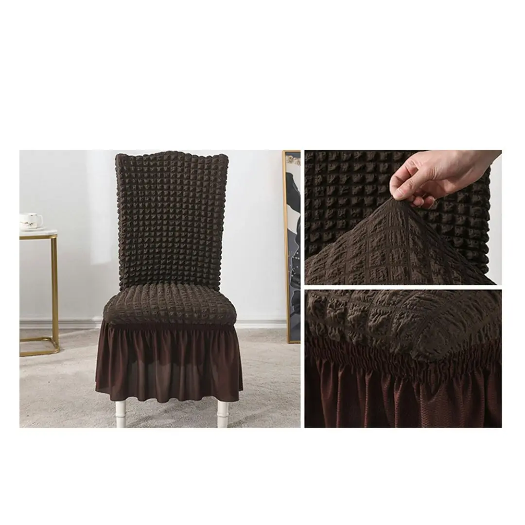 Soga Coffee Chair Cover Seat Protector with Ruffle Skirt Stretch Slipcover Wedding Party Home Decor