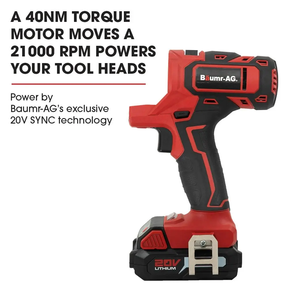 Baumr-AG Cordless MT3 20V SYNC 3in1 Combi-Tool Kit, with Battery and Charger