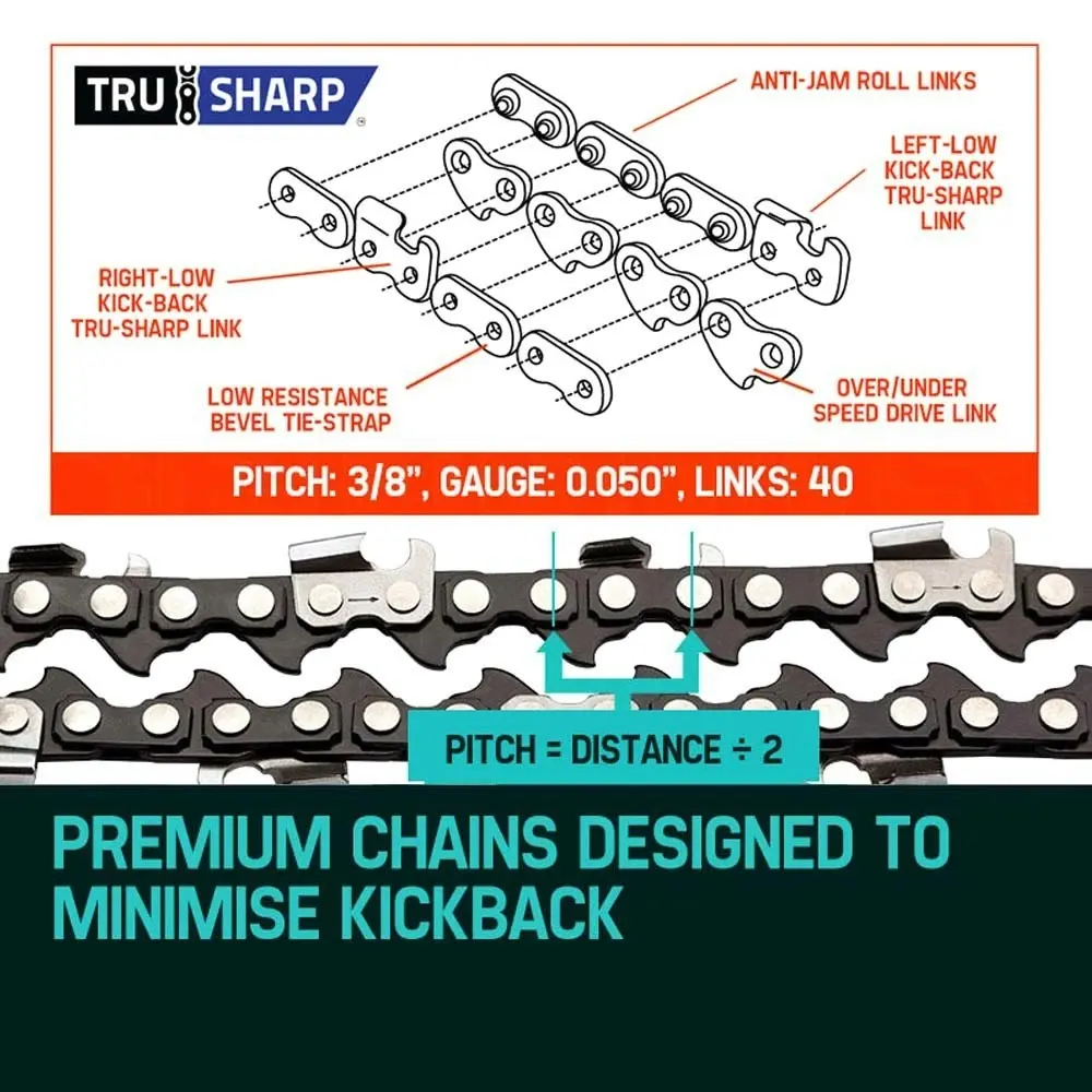 2 X 10 Inch Baumr-AG Chainsaw Chain Bar Replacement for SX25 25CC Arborist Saws