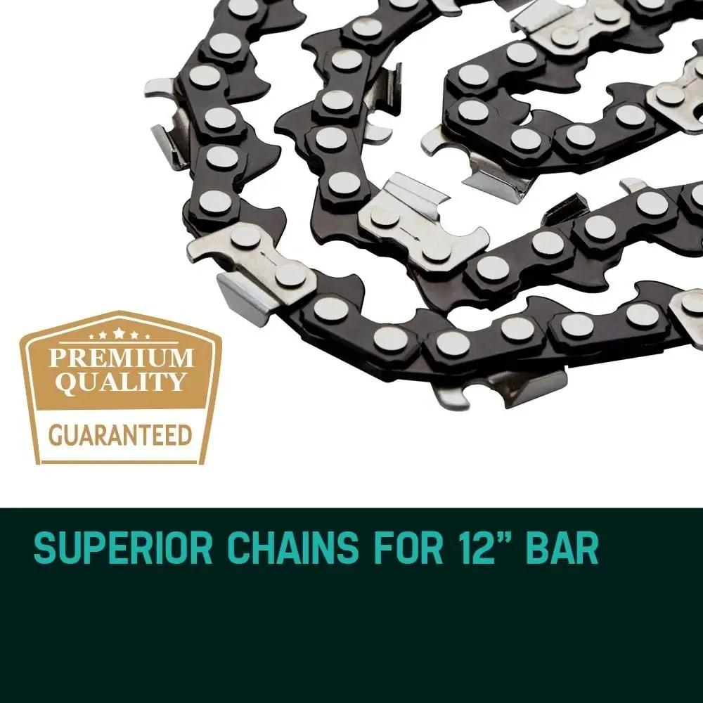 2 x 12 Inch Baumr-AG Chainsaw Chain 12in Bar Spare Part Replacement Suits Pole Saws