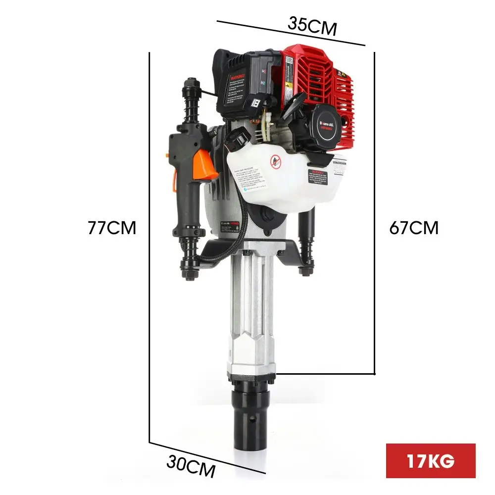 Baumr-AG 52cc 2-Stroke Petrol Post Driver with Carry Case & 2 Drive Sockets