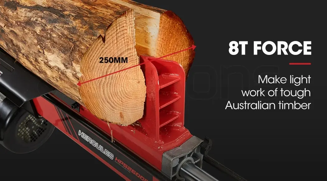 Baumr-AG 8 Ton Electric Log Splitter 8T Wood Cutter Hydraulic Fire Wood Block Axe Small Machine