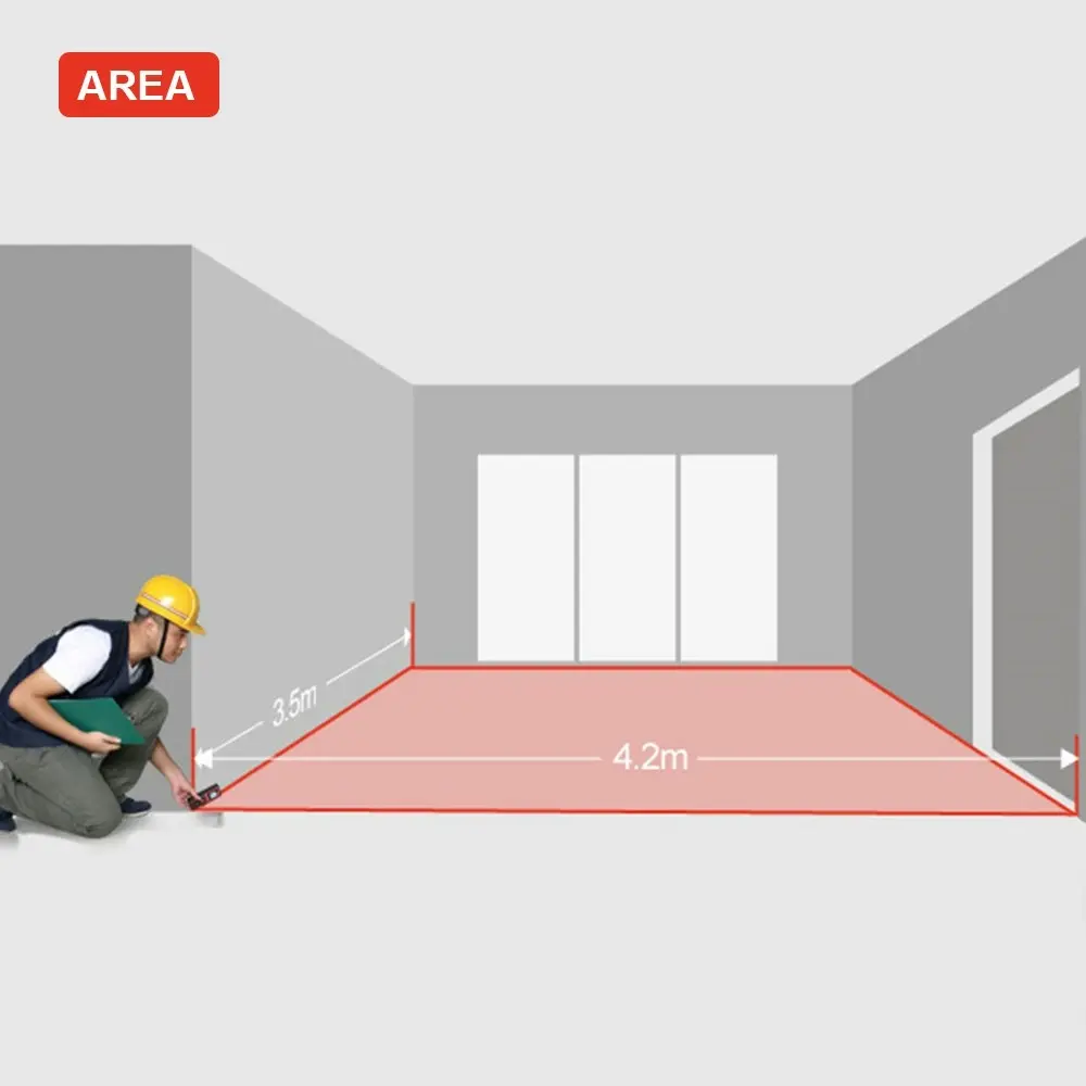 Keamya 40m Laser Distance Measurer Meter Range Finder Area Volume Digital
